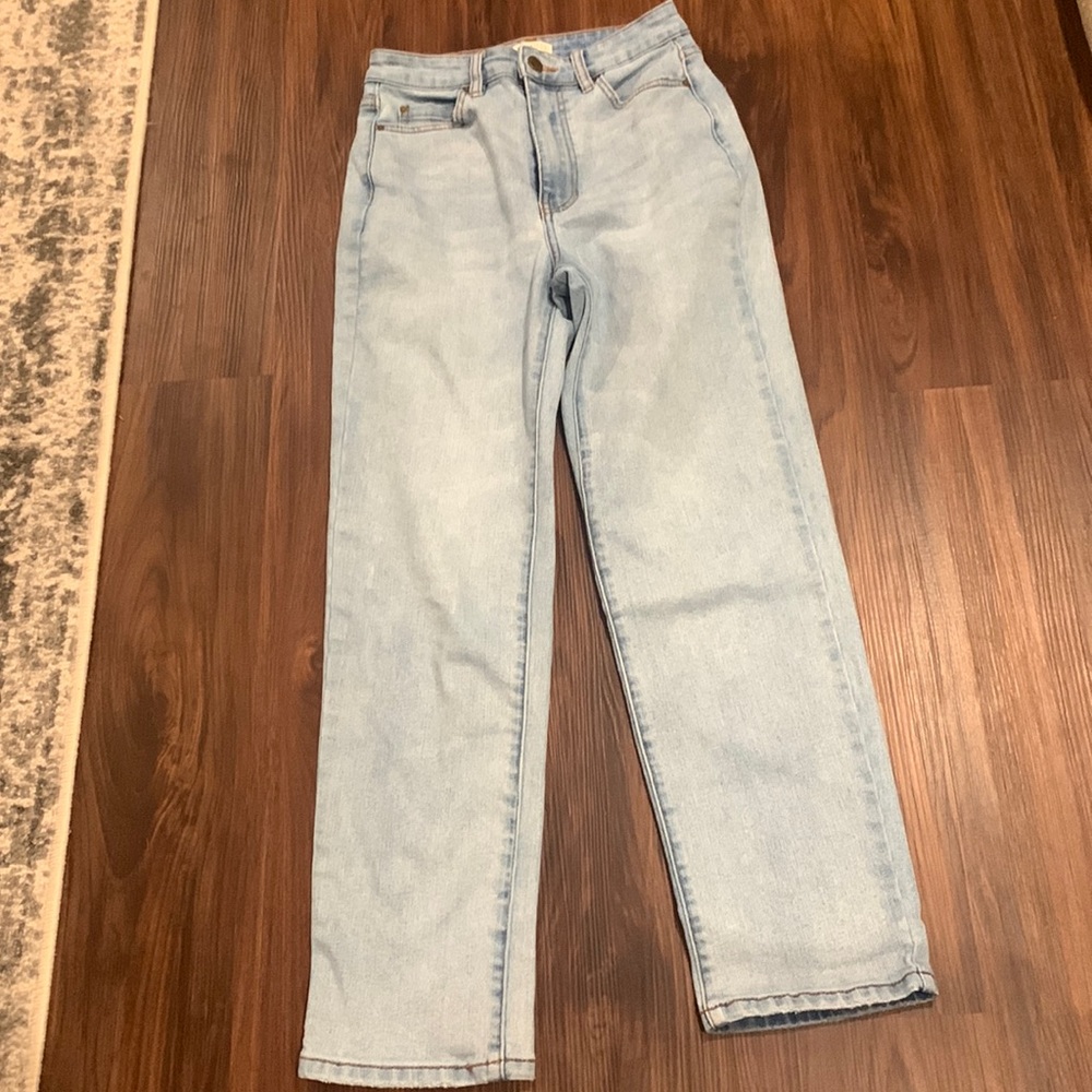 billabong preowned light wash straight leg jeans size 24